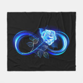 Glowing infinity with blue rose fleece deken (Voorkant (Horizontaal))