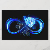 Glowing infinity with blue rose flyer (Voorkant)