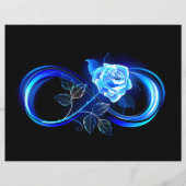 Glowing infinity with blue rose flyer (Voorkant)