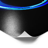 Glowing infinity with blue rose foto afdruk (Hoek)