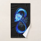 Glowing infinity with blue rose handdoek (Handdoek)