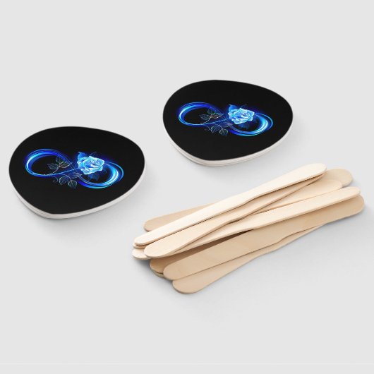 Glowing infinity with blue rose handwaaier (Niet-gemonteerd)