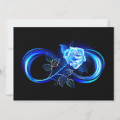 Glowing infinity with blue rose kaart (Voorkant)