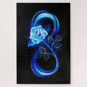 Glowing infinity with blue rose legpuzzel (Verticaal)