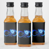 Glowing infinity with blue rose likeurfles etiket (Flessen)