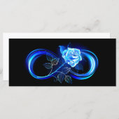 Glowing infinity with blue rose menu (Voorkant / Achterkant)