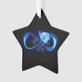 Glowing infinity with blue rose ornament (voorkant)