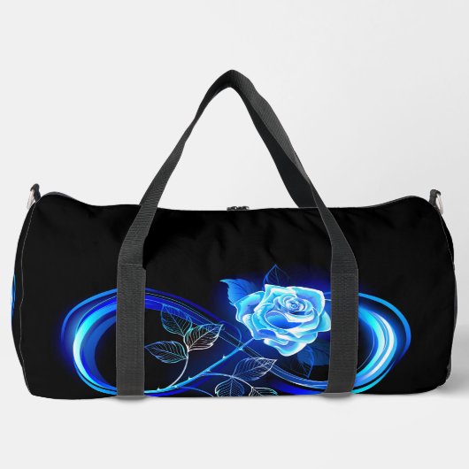 Glowing infinity with blue rose plunjezak (Voorkant)
