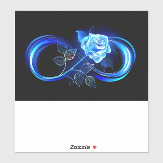 Glowing infinity with blue rose sticker (Vel)
