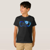 Glowing infinity with blue rose t-shirt (Voorkant volledig)