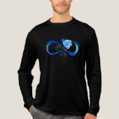 Glowing infinity with blue rose Tri-Blend shirt (Voorkant volledig)