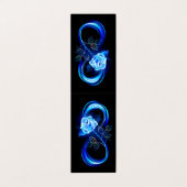 Glowing infinity with blue rose visitekaartjes (Buitenkant ongevouwen)