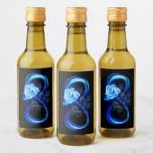 Glowing infinity with blue rose wijn etiket (Flessen)