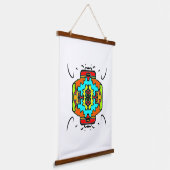 Glowing Lantern Mandala Hangend Wandkleed (Gebogen)
