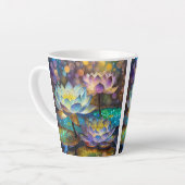 Glowing Lotus Flowers Trio Latte Mok (Linkerhoek)