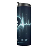 Glowing Medical Heartbeat Pulse EMT Design Thermosbeker (Geroteerd rechts)