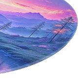 Glowing Mountain Lake Design Snijplank (Hoek)