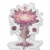 Glowing Neon Heart Cyberpunk Vinyl Sticker (Devant)