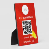 Glowing Orange Leather Free Wifi Scan & QR Code Fotoplaat (Zijkant)