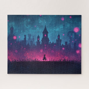 Glowing Pink Fairy World Legpuzzel
