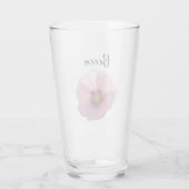 Glowing Pink Hollyhock Flower Personalized Glass Glas (Achterkant)