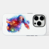 Glowing Prism Rabbit – Eetherische Neon Light Anim Case-Mate iPhone Case (Achterkant (horizontaal))