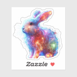Glowing Prism Rabbit – Eetherische Neon Light Anim Sticker
