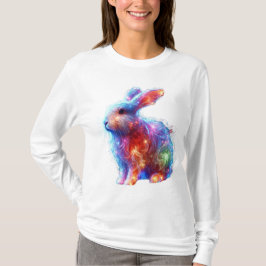 Glowing Prism Rabbit – Eetherische Neon Light Anim T-shirt