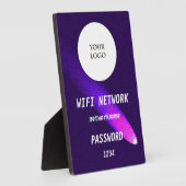 Glowing Purple Leather Share Wifi Network Fotoplaat (Zijkant)