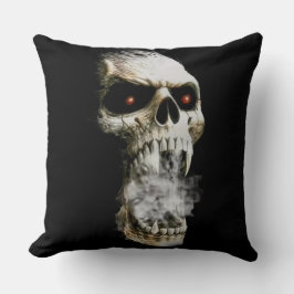 Glowing Skull Pillow: Hauntingly Cool Decor Kussen