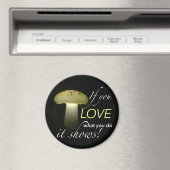 Glowing Solar Mushroom met Inspirerend Quote Magneet (Insitu (Vaatwasser))