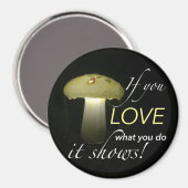 Glowing Solar Mushroom met Inspirerend Quote Magneet (Voorkant / Achterkant)
