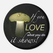 Glowing Solar Mushroom met Inspirerend Quote Magneet (Voorkant)