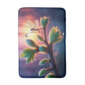 Glowing sunrise background with winged creature badmat (Voorkant Verticaal)