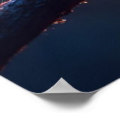 Glowing sunrise background with winged creature poster (Hoek)