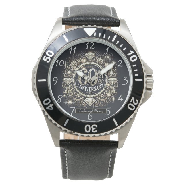 Glowing Tribute: 60ste Jubileum Ontwerp Horloge (Voorkant)