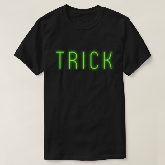 Glows Green Trick Halloween T-shirt (Design voorkant)