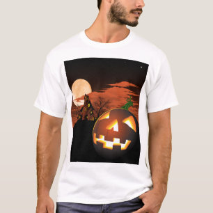 Glows Halloween Pumpkin Spooky T-Shirt