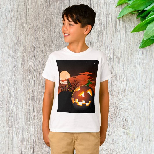 Glows Halloween Pumpkin Spooky T-Shirt