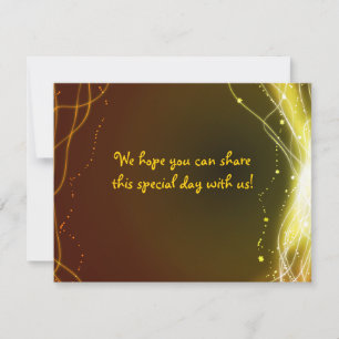 GLOWWING NEON STARS Bat mitzvah Carte de réponse O