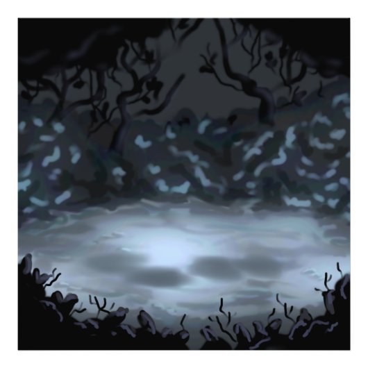 Glowy Clearing Foto Afdruk (Voorkant)