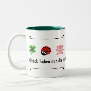 Glück haben nur die anderen tweekleurige koffiemok