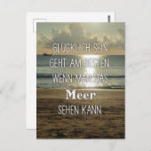Glücklich sein am Meer Briefkaart (Voorkant / Achterkant)