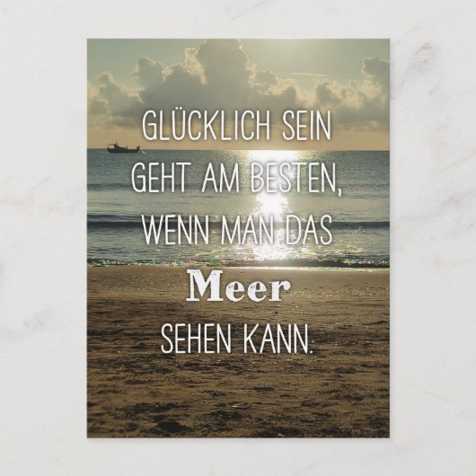Glücklich sein am Meer Briefkaart (Voorkant)