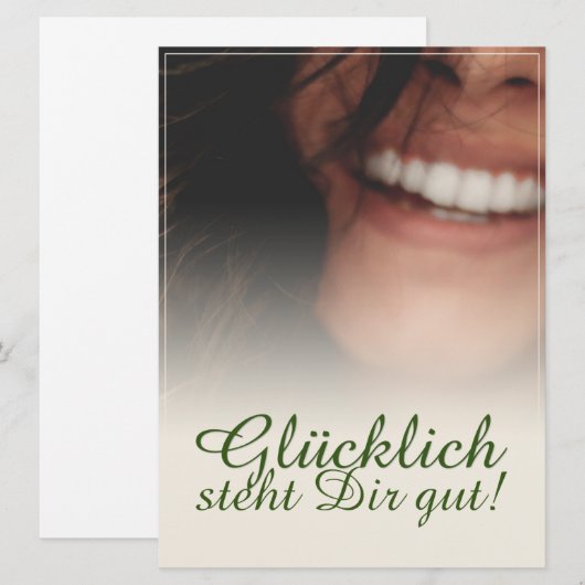 Glücklich steht Dir gut. (Voorkant / Achterkant)