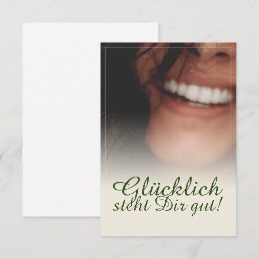 Glücklich steht Dir gut. (Voorkant / Achterkant)