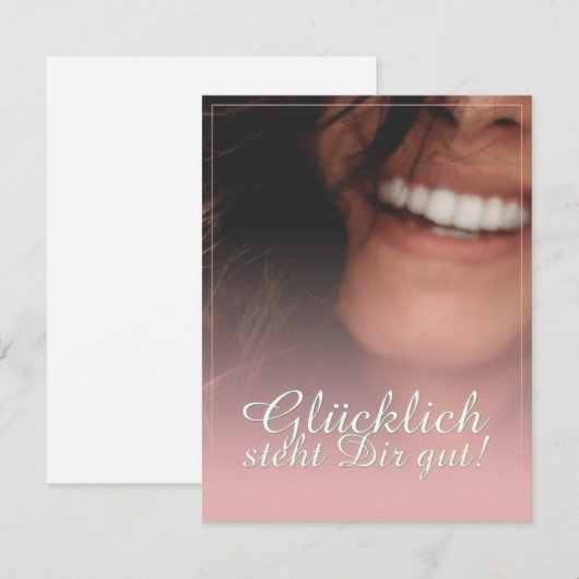 Glücklich steht Dir gut. - Rosé (Voorkant / Achterkant)