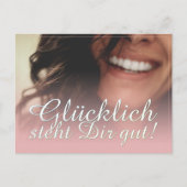 Glücklich steht Dir gut. - Rosé Feestdagenkaart (Voorkant)