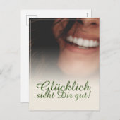 Glücklich steht Dir intestin ! Carte postale pour  (Devant / Derrière)