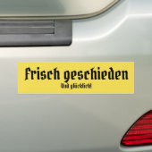 Glücklich und frisch geschieden bumpersticker (Op auto)